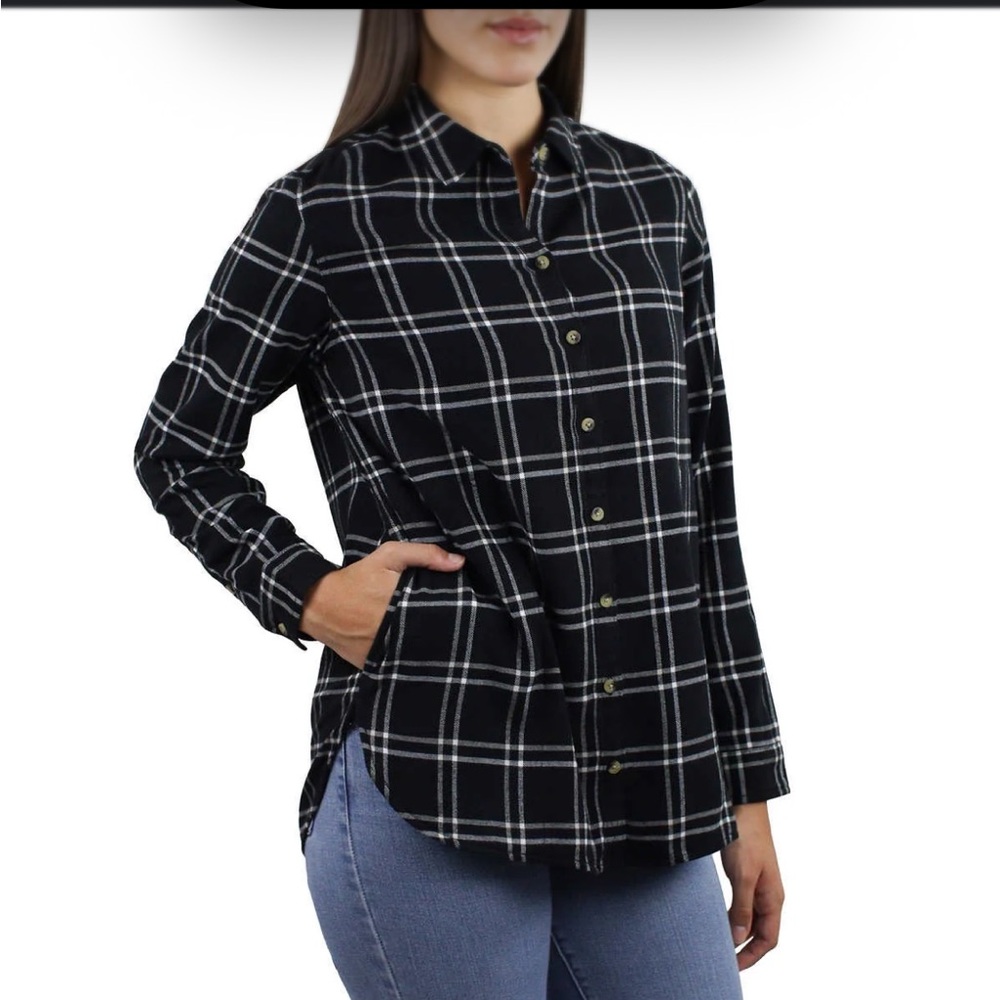 JACHS GIRLFRIEND PLAID TOP